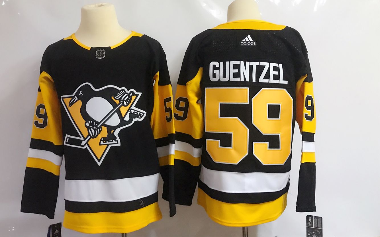 Men Pittsburgh Penguins #59 Guentzel Black Hockey Stitched Adidas NHL Jerseys->philadelphia flyers->NHL Jersey